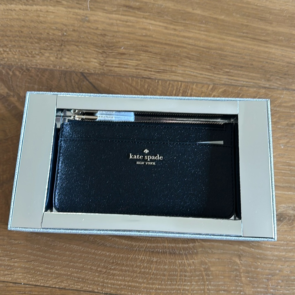 NIB Kate Spade Glitter Large Slim Cardholder - Perfect Gift!